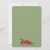 クラッ素朴フェイクドレッドトラックの木パーソナライズされた シーズンカード (裏面)