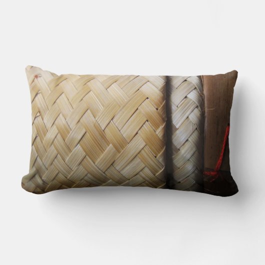 クラティプタイラオス三竹篭 ランバークッション (正面)