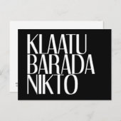 クラトゥバラダニクト ポストカード (正面/裏面)