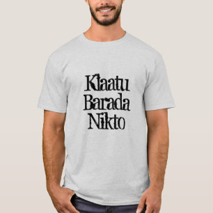 クラトゥバラダニクトtシャツsci fi tシャツ