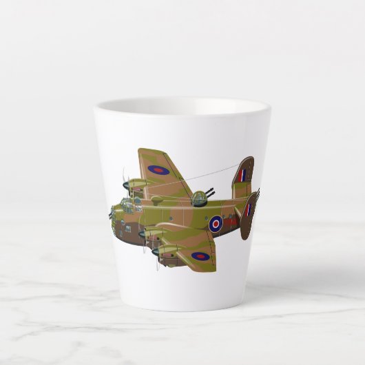 クラトン・レトロ爆撃機 カフェラテマグ (正面)