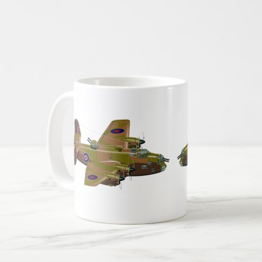 クラトン・レトロ爆撃機 コーヒーマグカップ (正面左)