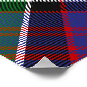 クラナルドクレストのクランマクドナルドタータンチェック ポスター (角)