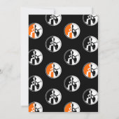 クラバファンキーー黒オレンジ色のレトロパーティー 招待状 (裏面)