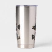 クラパイパーソナライズされた魚釣りアングラモノグラムフィッシュ 保温保冷タンブラー (左面)