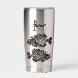 クラパイパーソナライズされた魚釣りアングラモノグラムフィッシュ 保温保冷タンブラー