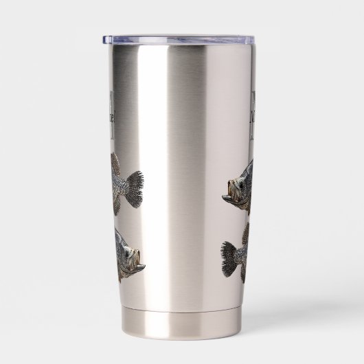 クラパイパーソナライズされた魚釣りアングラモノグラムフィッシュ 保温保冷タンブラー (右面)