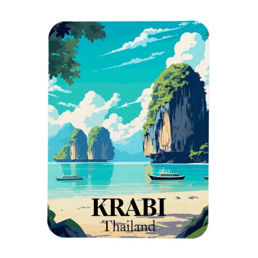 クラビタイビーチ旅行土産マグネット マグネット (縦)