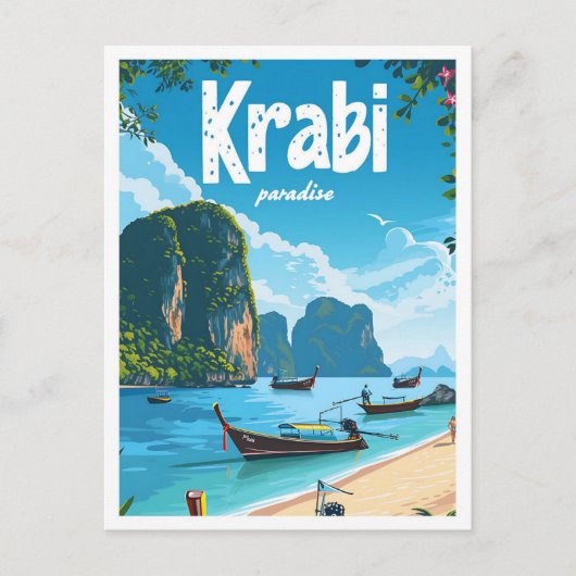 クラビタイヴィンテージアートトラベルイラストレーション ポストカード (正面)