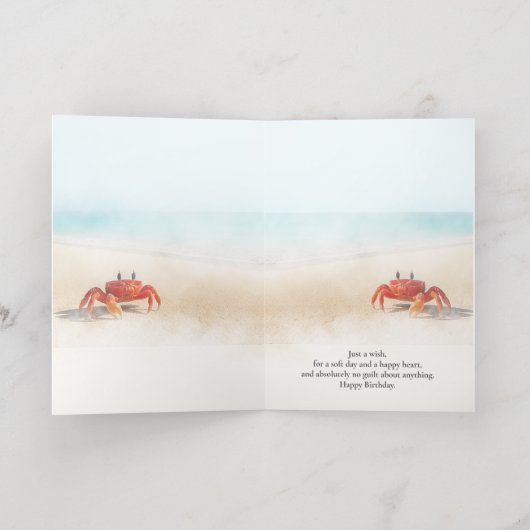 クラビーはっきりした – スパイシーなカスタム誕生日カード 箔グリーティングカード (内側レイダウン)