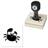 クラビーカニデザイン木印 ラバースタンプ (押印)