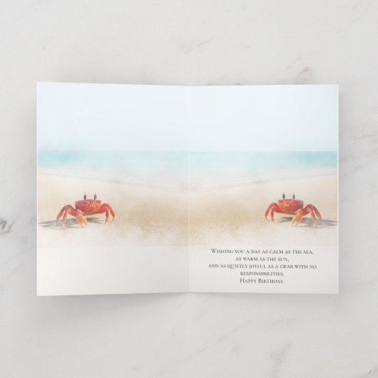 クラビーピース – 名前をカスタムするハッピーバースデーカード 箔グリーティングカード (内側レイダウン)