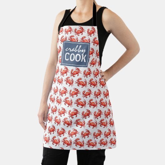 クラビー調理師カおもしろいニ模様 エプロン (インサイチュ)