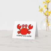 クラビー？かわいい！/かわいい赤カニの誕生日カード カード (黄色い花)