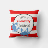 クラビー·クリスマス·レッド·航海のを開く クッション (裏面)