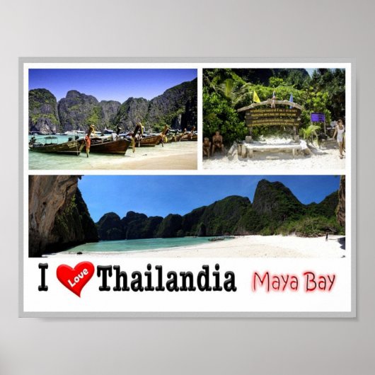 クラビ – Maya Bay – タイ – I Love - ポスター (正面)