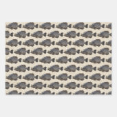 クラピカッコいいーパンフィッシュ魚釣りメンズ ラッピングペーパーシート (正面)