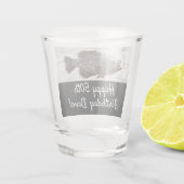 クラピクールー魚釣り50th誕生日おもしろい魚 ショットグラス (裏面)