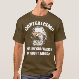 クラピタリズムの権利を持つ女性カールのような資本主義 Tシャツ