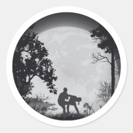 クラフおもしろいマガ武術アーツグルーインキックのステッカー ラウンドシール