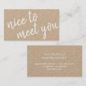 クラフエレガントトに挨拶するミニマリスト 名刺 (正面/裏面)