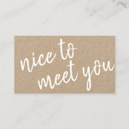 クラフエレガントトに挨拶するミニマリスト 名刺