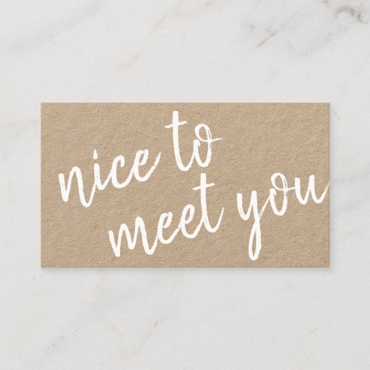 クラフエレガントトに挨拶するミニマリスト 名刺 (正面)