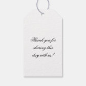 クラフエレガントト夫妻Script Monogramカスタム ギフトタグ (裏面)