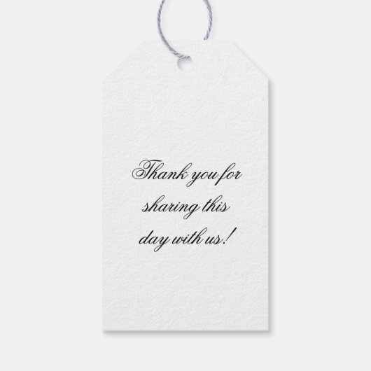 クラフエレガントト夫妻Script Monogramカスタム ギフトタグ (裏面)