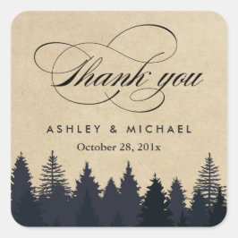 クラフエレガントト素朴パイン木お願い スクエアシール