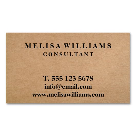 クラフエレガントト マグネット名刺 (正面)