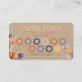 クラフエレガントボ素朴ホフローラデザインエンボス ロイヤリティカード (正面)