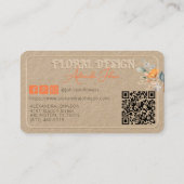 クラフエレガントボ素朴ホフローラデザインエンボス 名刺 (裏面)