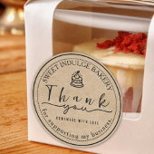 クラフエレガント素朴ベーカリーありがとう ラウンドシール