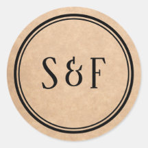 クラフエレガント素朴モノグラム封筒用シール