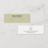 クラフシンプルトシックスタッドイヤリング表示ロゴ スキニー名刺 (正面/裏面)