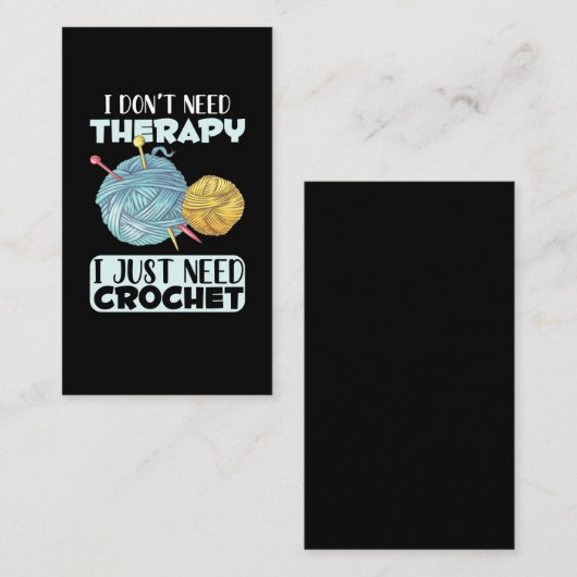 クラフティングとカチェット中毒の糸好き 名刺 (正面/裏面)