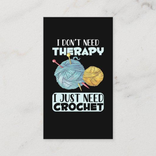 クラフティングとカチェット中毒の糸好き 名刺 (正面)