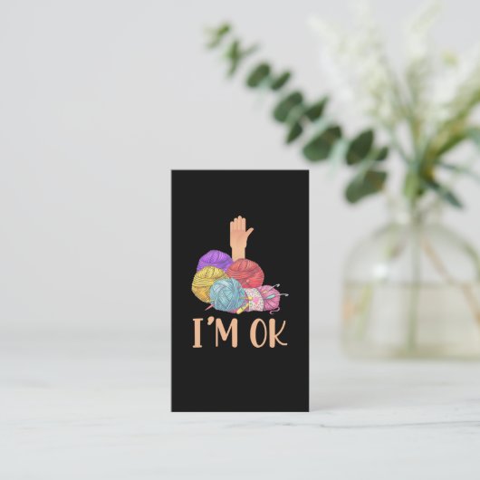 クラフティング・クロチェット中毒の母と糸の愛人 名刺 (スタンド正面)