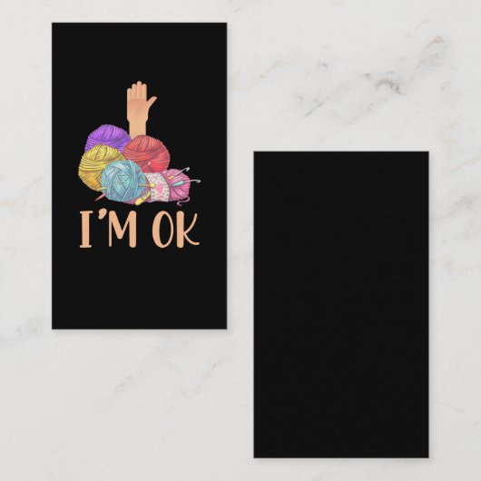 クラフティング・クロチェット中毒の母と糸の愛人 名刺 (正面/裏面)