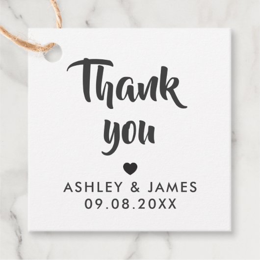 クラフトありがとうギフトラベル結婚sありがとう フェイバータグ (正面)