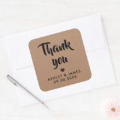 クラフトありがとう結婚ステッカーありがとうクラフト スクエアシール (封筒)