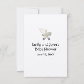 クラフトおむつラッフル赤ちゃんシャワーエンクロージャカード 招待状 (裏面)