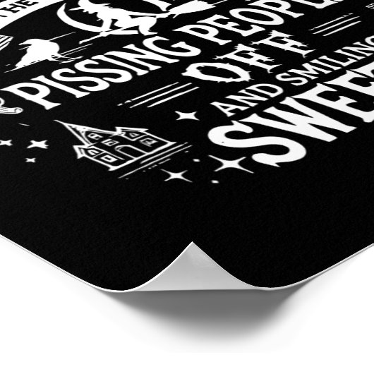 クラフトおもしろいウィッチシーズン不気味ハッピーハロ ポスター (角)