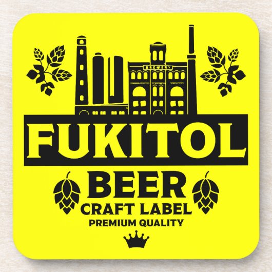 クラフトおもしろいビアラベル コースター (正面)