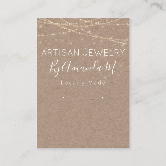 クラフトきらめく手作りジュエリーイヤリングディスプレイ 名刺 (正面)