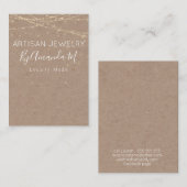 クラフトきらめく手作りジュエリーイヤリングディスプレイ 名刺 (正面/裏面)