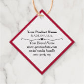 クラフトつるラベルゴールドフォイルロゴダイヤモンドシェイプ2" フェイバータグ (裏面)