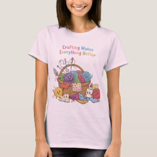 クラフトで世界はもっと素敵に ハッピーな材料 Tシャツ