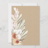 クラフトとサボテンの結婚式招待状 招待状 (裏面)